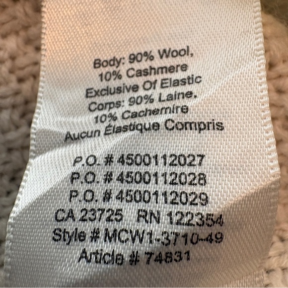 Aritzia BABATON Erickson Cable Knit Turtleneck Sweater Cream - Picture 8 of 8